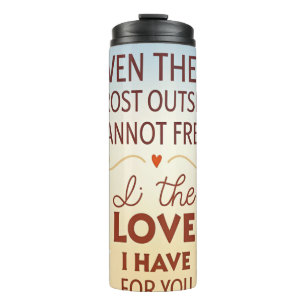 Frosty Love Family Quote Print Thermal Tumbler
