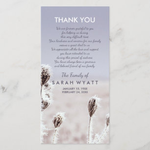 Frosty Meadow Winter Sympathy Thank You