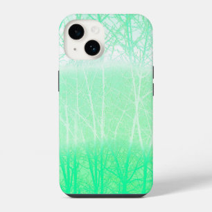 Frosty Misty Branches Mint Green iPhone 14 Case
