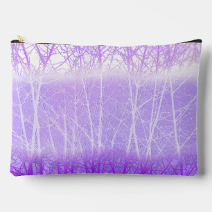 Frosty Misty Trees in Lilac Lavender Accessory Pouch