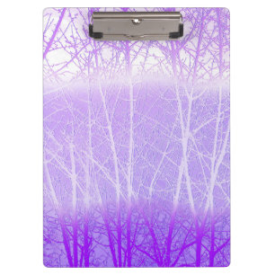Frosty Misty Trees in Lilac Lavender Clipboard