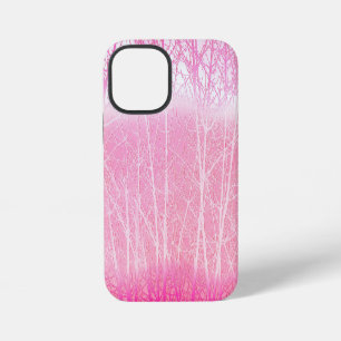 Frosty Misty Trees in Peach and Pink iPhone 12 Mini Case