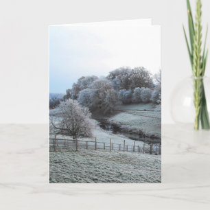 Frosty morning holiday card