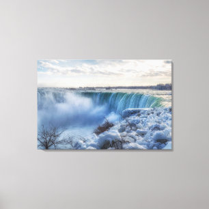 Frosty Niagara Falls Morning Photograph Canvas Pri Print