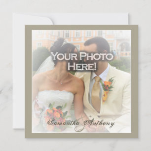 Frosty Photo Wedding Invitations