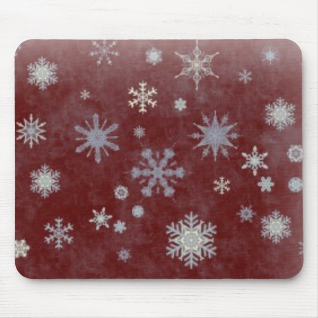 Frosty Snowflake Mouse Mat (Front)