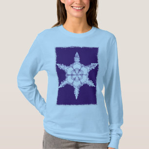 Frosty Snowflake Winter Holiday Long Sleeve Shirt