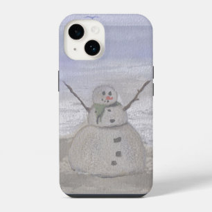 Frosty Snowman At The Beach iPhone 14 Case