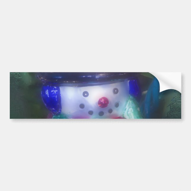 Frosty Snowman Ornament Bumper Sticker (Front)