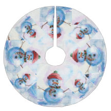 Frosty Snowman Tree Skirt