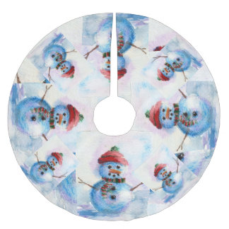 Frosty Snowman Tree Skirt