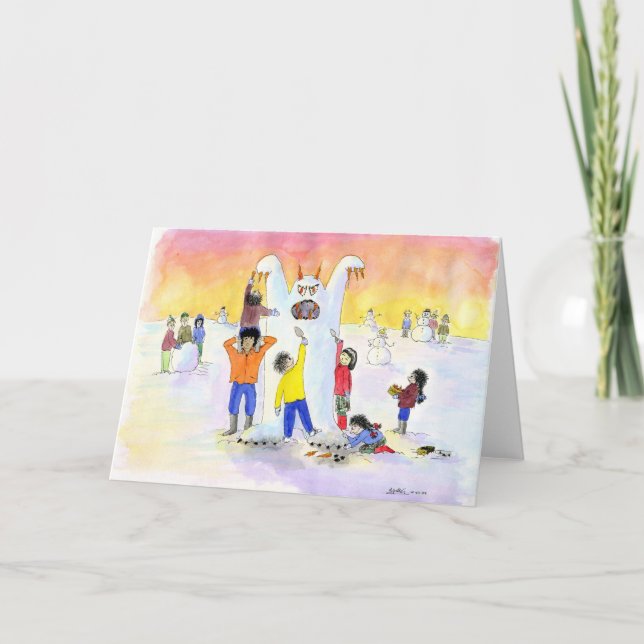 Frosty the Abominable Snowman Holiday Card (Front)