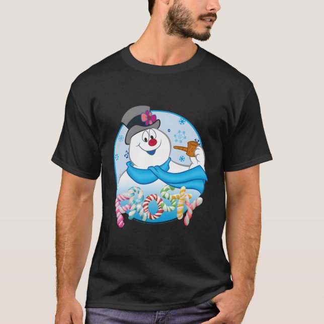 Frosty The Snow Candy Letters Portrait T-Shirt (Front)