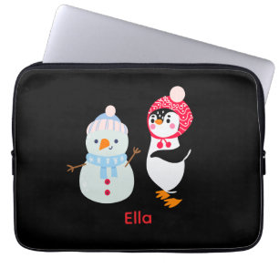 Frosty the Snowman and Penguin Laptop Sleeve