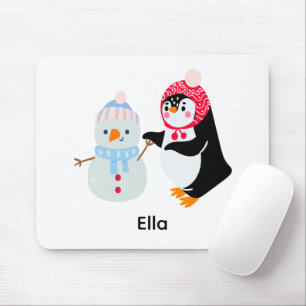 Frosty the Snowman and Penguin Mouse Mat