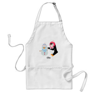 Frosty the Snowman and Penguin Standard Apron