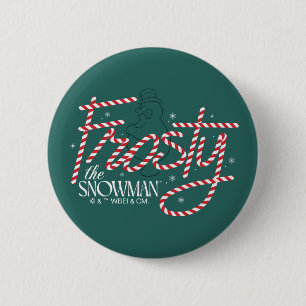 Frosty the Snowman Candy Cane Logo 6 Cm Round Badge