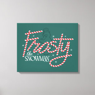 Frosty the Snowman Candy Cane Logo Canvas Print