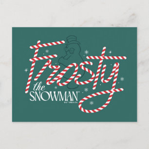 Frosty the Snowman Candy Cane Logo Holiday Postcard