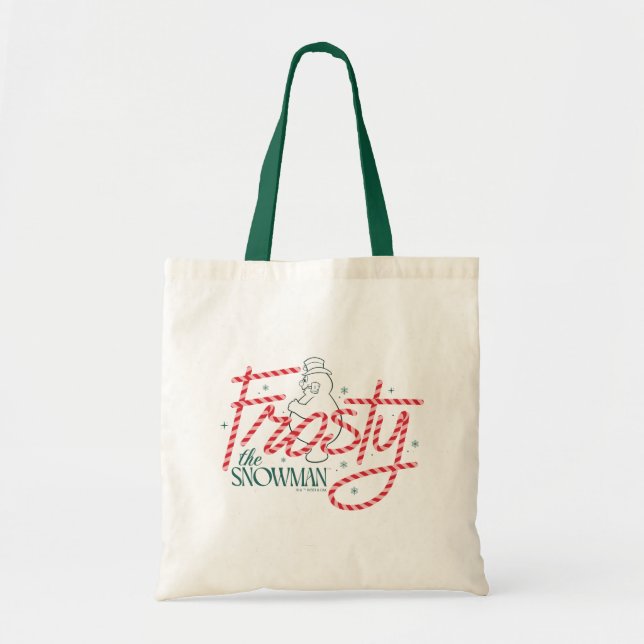 Frosty the Snowman Candy Cane Logo Tote Bag (Front)