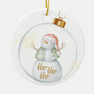 Frosty the snowman  ceramic tree decoration