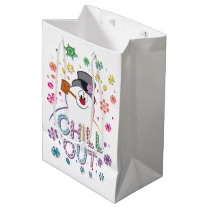 Frosty the Snowman™ "Chill Out" Rainbow Colors Medium Gift Bag