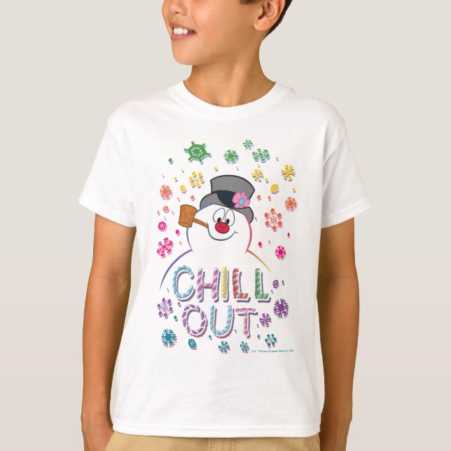 Frosty the Snowman™ | "Chill Out" Rainbow Colors T-Shirt (Front)