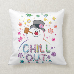 Frosty the Snowman™   "Chill Out" Rainbow Colours Cushion