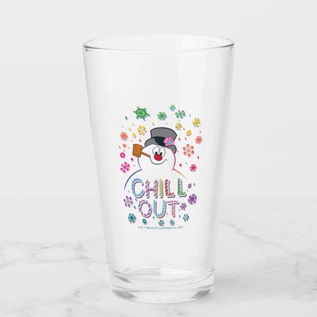 Frosty the Snowman™ | "Chill Out" Rainbow Colours Glass (Front)