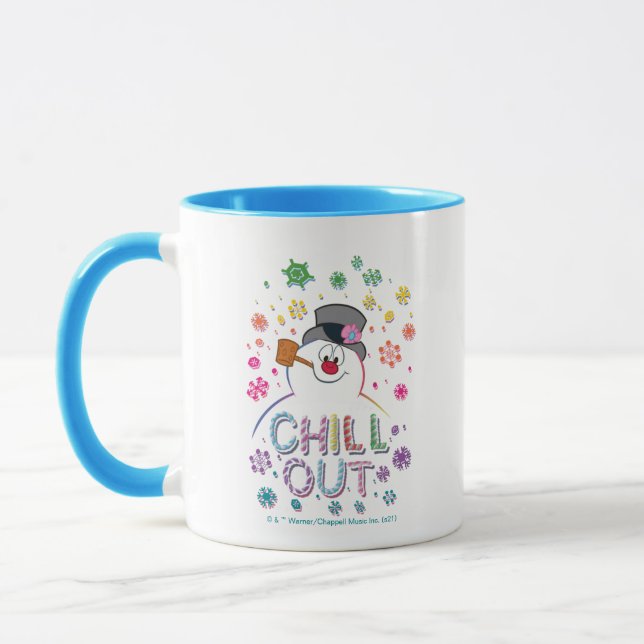 Frosty the Snowman™ | "Chill Out" Rainbow Colours Mug (Left)