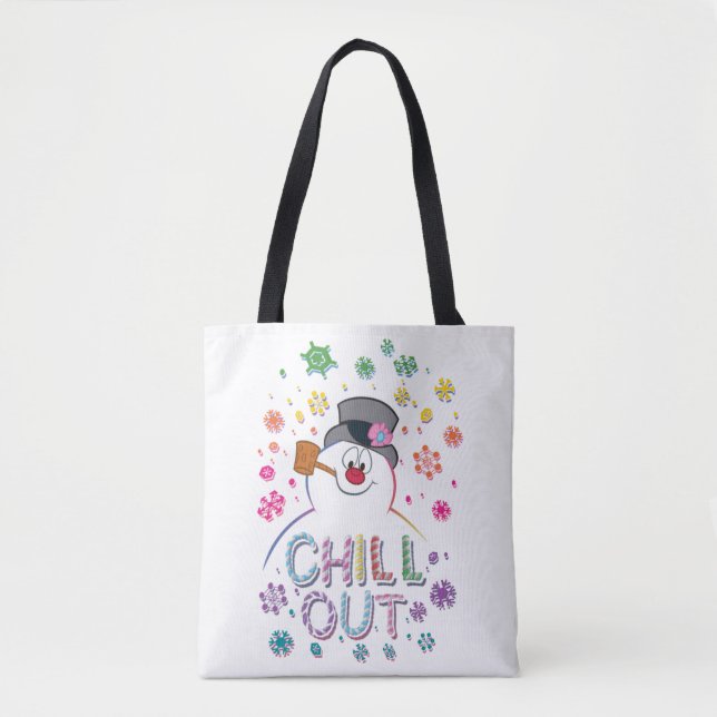 Frosty the Snowman™ | "Chill Out" Rainbow Colours Tote Bag (Front)
