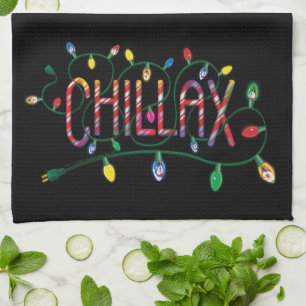 Frosty the Snowman™ "Chillax" Holiday Lights Tea Towel