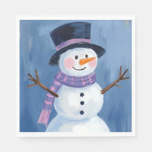 Frosty the Snowman Christmas Holiday Party Napkin