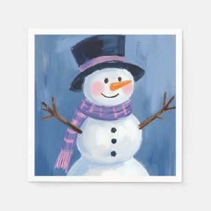 Frosty the Snowman Christmas Holiday Party Napkin