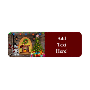 Frosty The Snowman Christmas Label