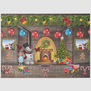 Frosty The Snowman Christmas Tree Presents Santa Tissue Paper