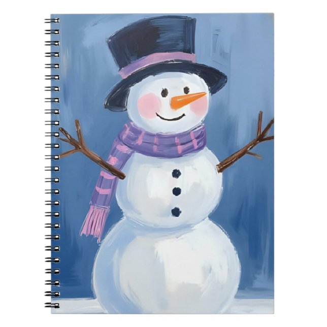 Frosty the Snowman | Christmas Watercolor Notebook (Front)