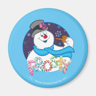 Frosty the Snowman™ Colorful Candy Cane Name Magnet