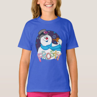 Frosty the Snowman™ | Colorful Candy Cane Name T-Shirt