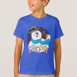Frosty the Snowman™ | Colorful Candy Cane Name T-Shirt