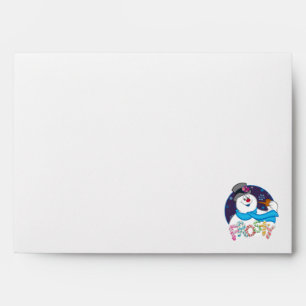 Frosty the Snowman™ Colourful Candy Cane Name Envelope