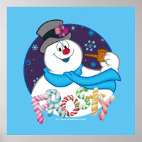 Frosty the Snowman™ | Colourful Candy Cane Name