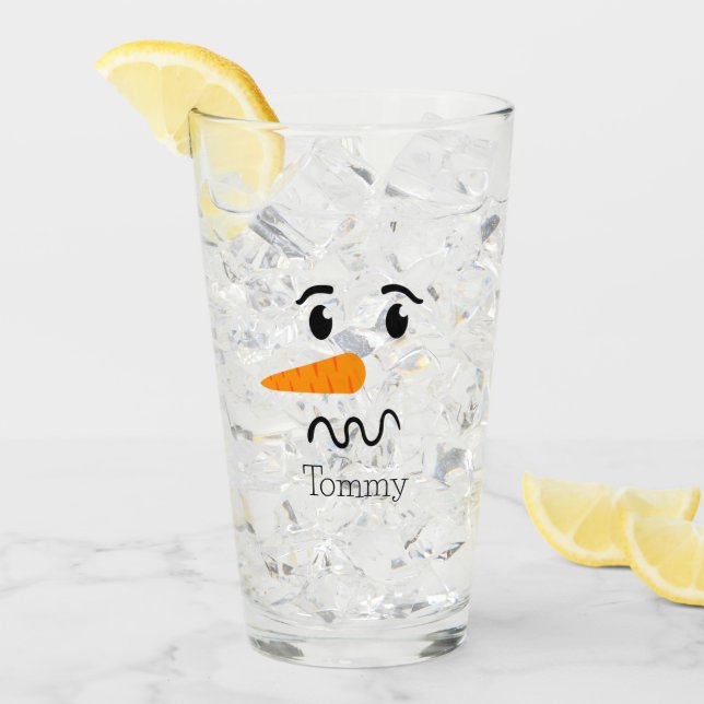 Frosty the Snowman Confuse Face Glass (Front Ice)