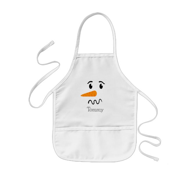 Frosty the Snowman Confuse Face Kids Apron (Front)