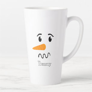 Frosty the Snowman Confuse Face Latte Mug