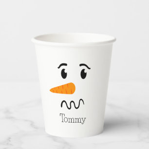 Frosty the Snowman Confuse Face Paper Cups