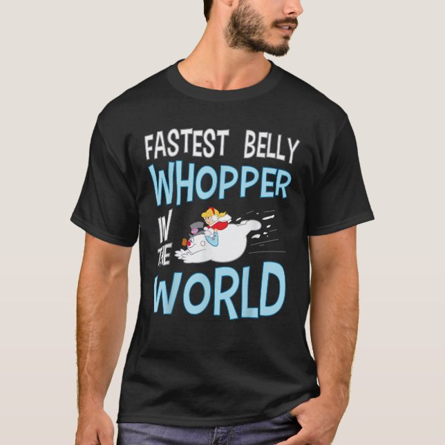 Frosty The Snowman Fastest Belly Whopper In The Wo T-Shirt (Front)