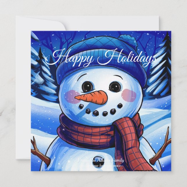Frosty the Snowman Flat Holiday Card (Front)