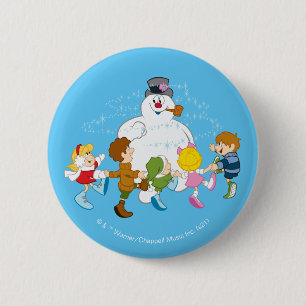 Frosty the Snowman™ Frosty & Children Playing 6 Cm Round Badge