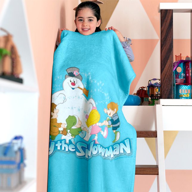 Frosty the Snowman™ | Frosty & Children Playing Fleece Blanket (Creator Uploaded)